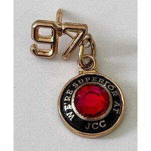 College High School JCC 97 Pin Red Charm Were Superior At JCC Engraving